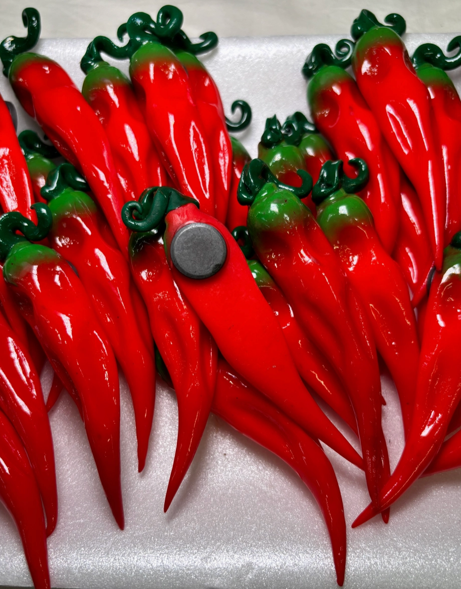 Glossy Realistic Chili Vegetable Refrigerator Magnet