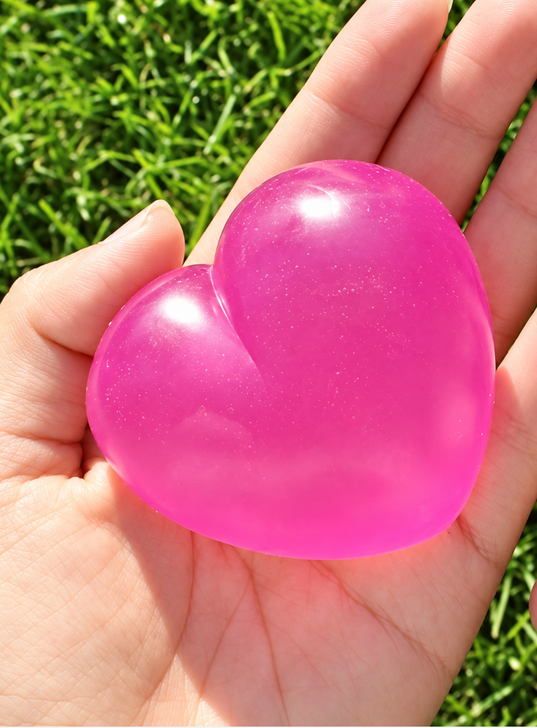 Color Changing Heart Stress Ball – Stretchy Squishy Sensory Fidget Toy