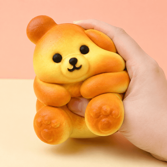Adorable Bear Bread Squishy – Cute Sensory Toy - Hiitzchrissy's Eclectic Fun Finds