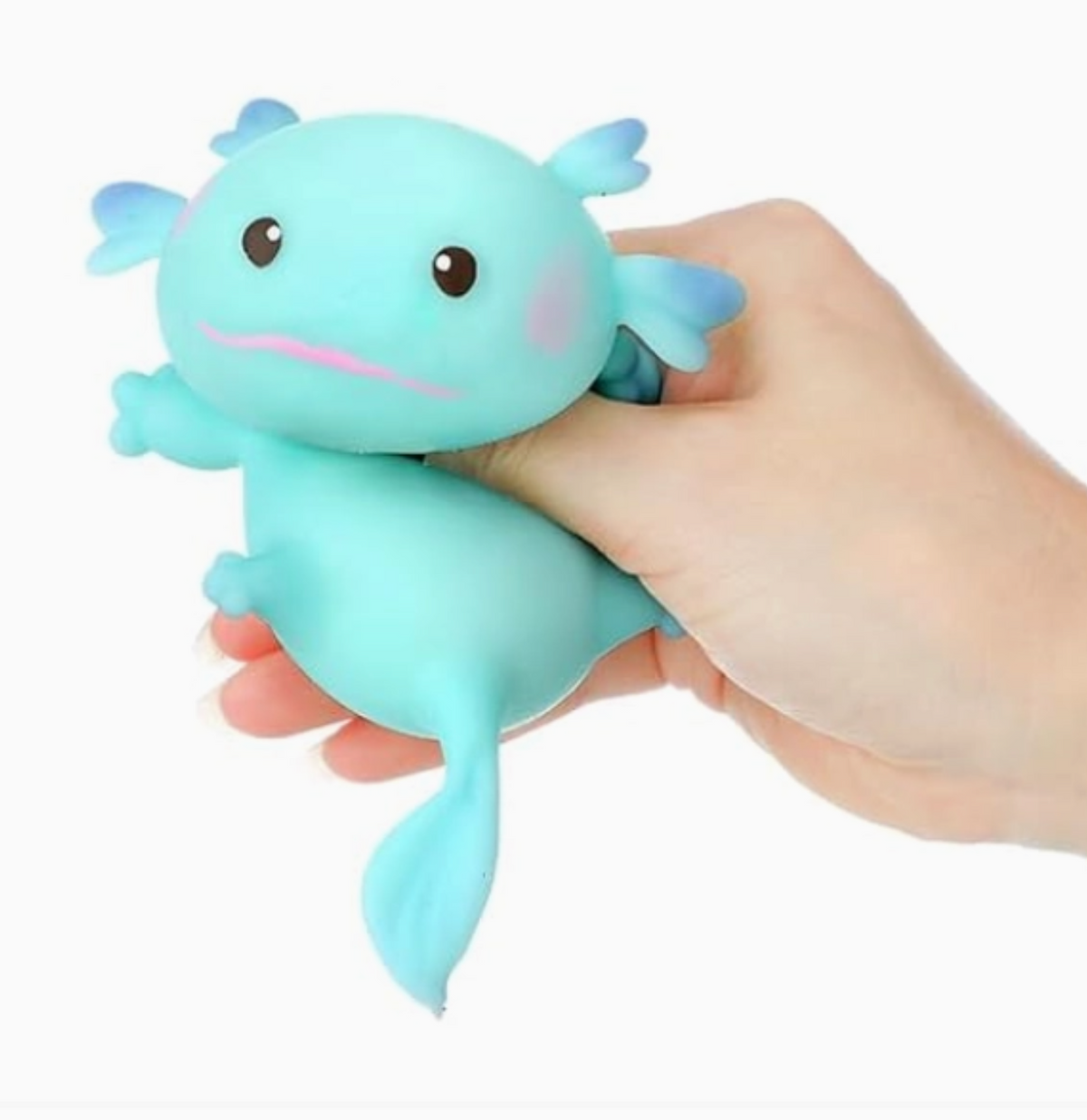 Axolotl Soft Plush Squishy Sensory Toy - Animal Squishies Stress Relief Toys, Kawaii Collectibles, Smiling Face Design, Anxiety Reduction, Fun Fidget Gift for Axolotl Lovers, Sensory Play Support