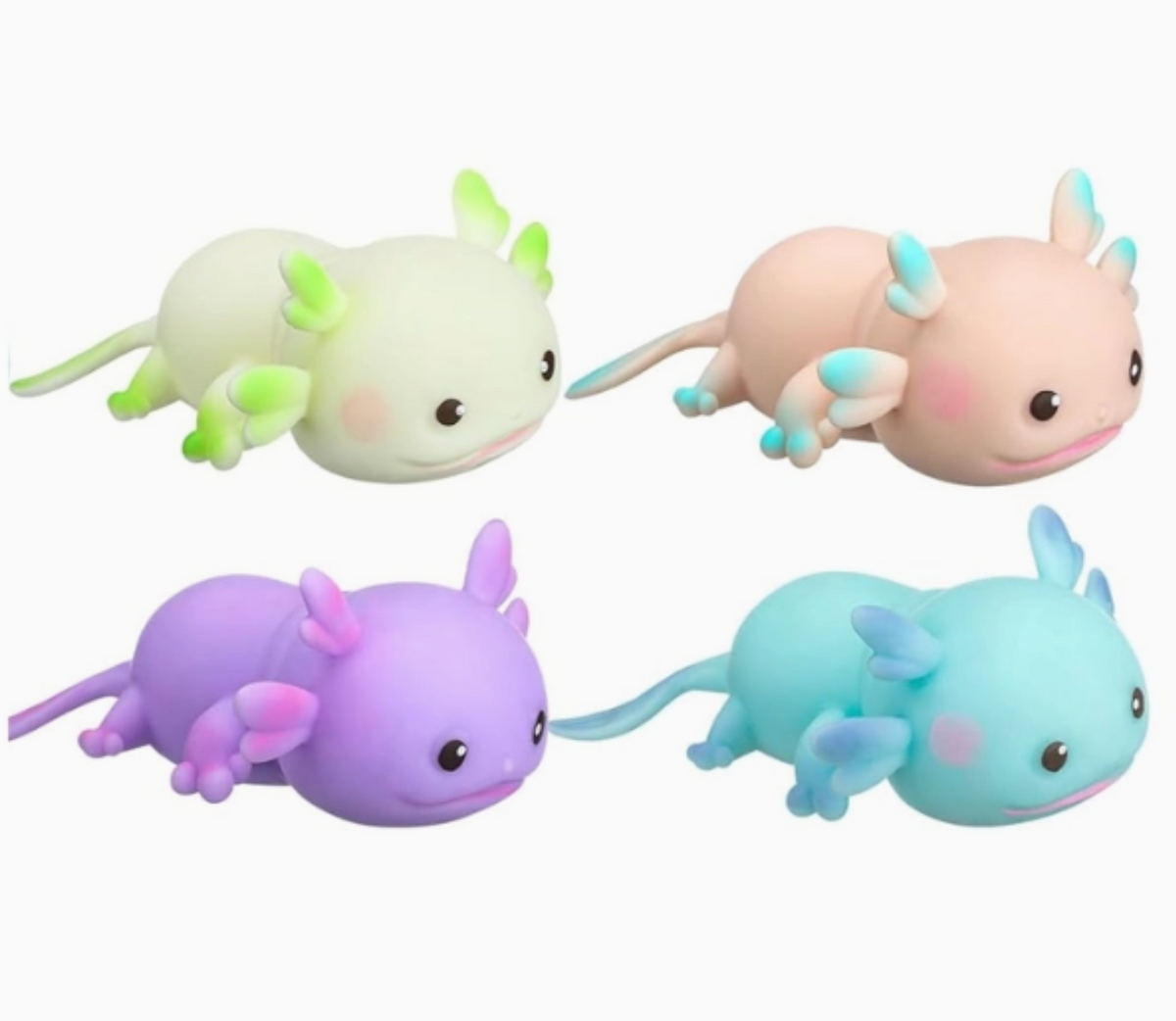 Axolotl Soft Plush Squishy Sensory Toy - Animal Squishies Stress Relief Toys, Kawaii Collectibles, Smiling Face Design, Anxiety Reduction, Fun Fidget Gift for Axolotl Lovers, Sensory Play Support