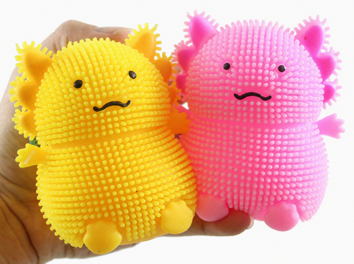 Axolotl Puffball - Stretchy Soft Squishy Sensory Fidget Toy, Stress Relief Classic Novelty Toy for Ages 4+, Fidget Toys