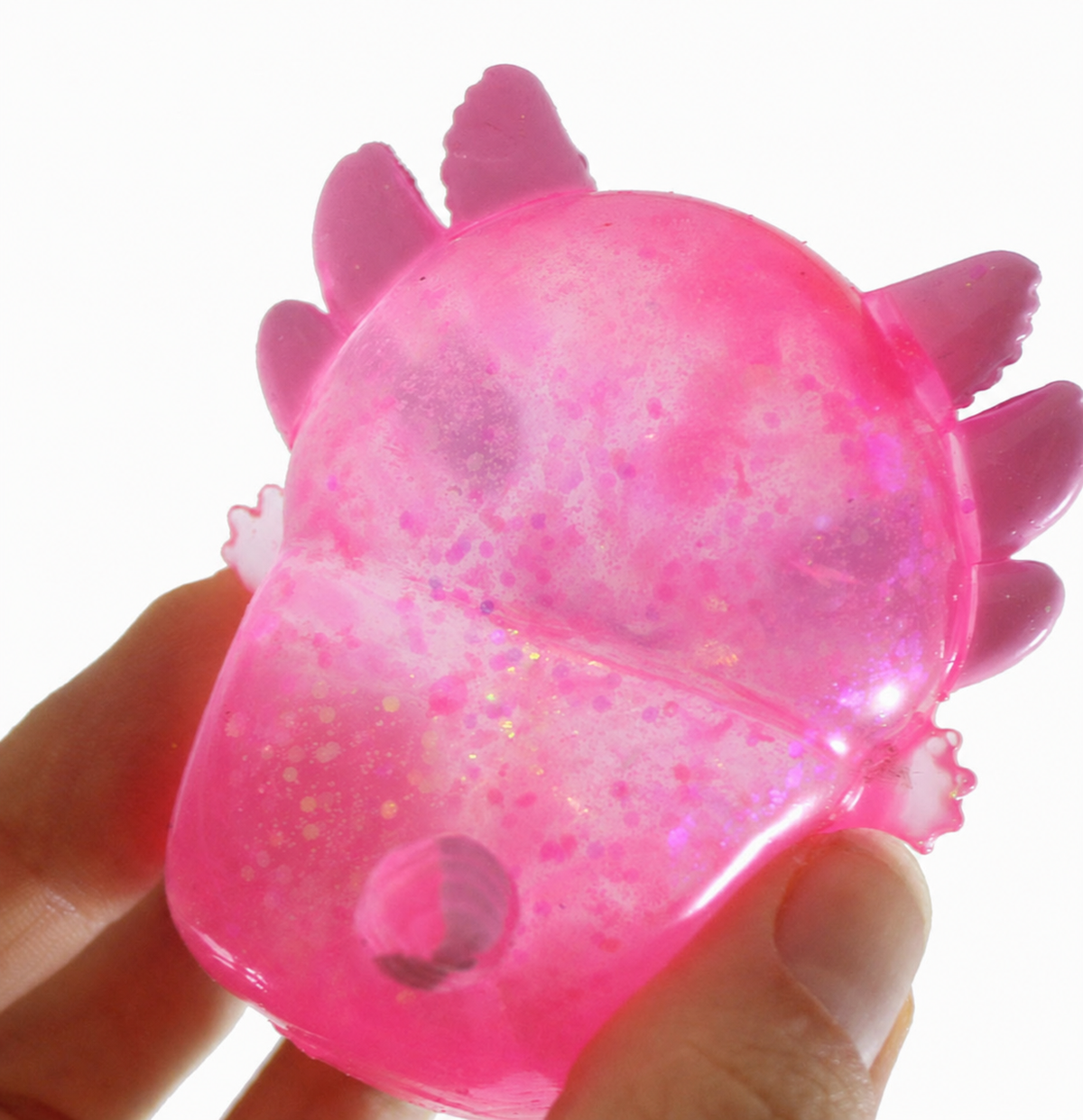 Mystery Glitter Axolotl Sugar Ball Squishy, Collectible Squishies, Squeeze Stress Balls, Ages 12+ Stress Reliever Toy, Squish Balls, Axolotl Shape