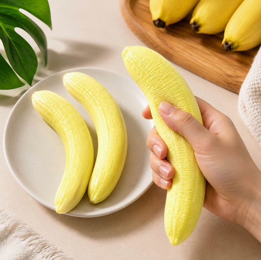 Banana Squishy Sensory Toy – Slow Rise Stress Relief Squeeze Toy