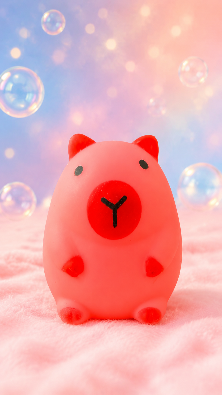 Pink Capybara Squishy – Cute Kawaii Sensory Fidget Stress Toy