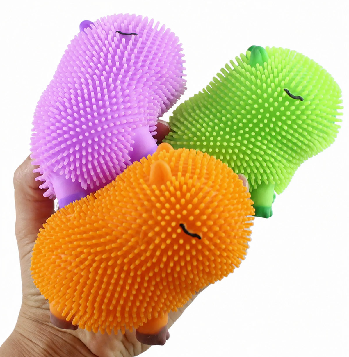 Capybara Puffer Ball Fidget Toy - Soft Textured Sensory Stress Relief Toy