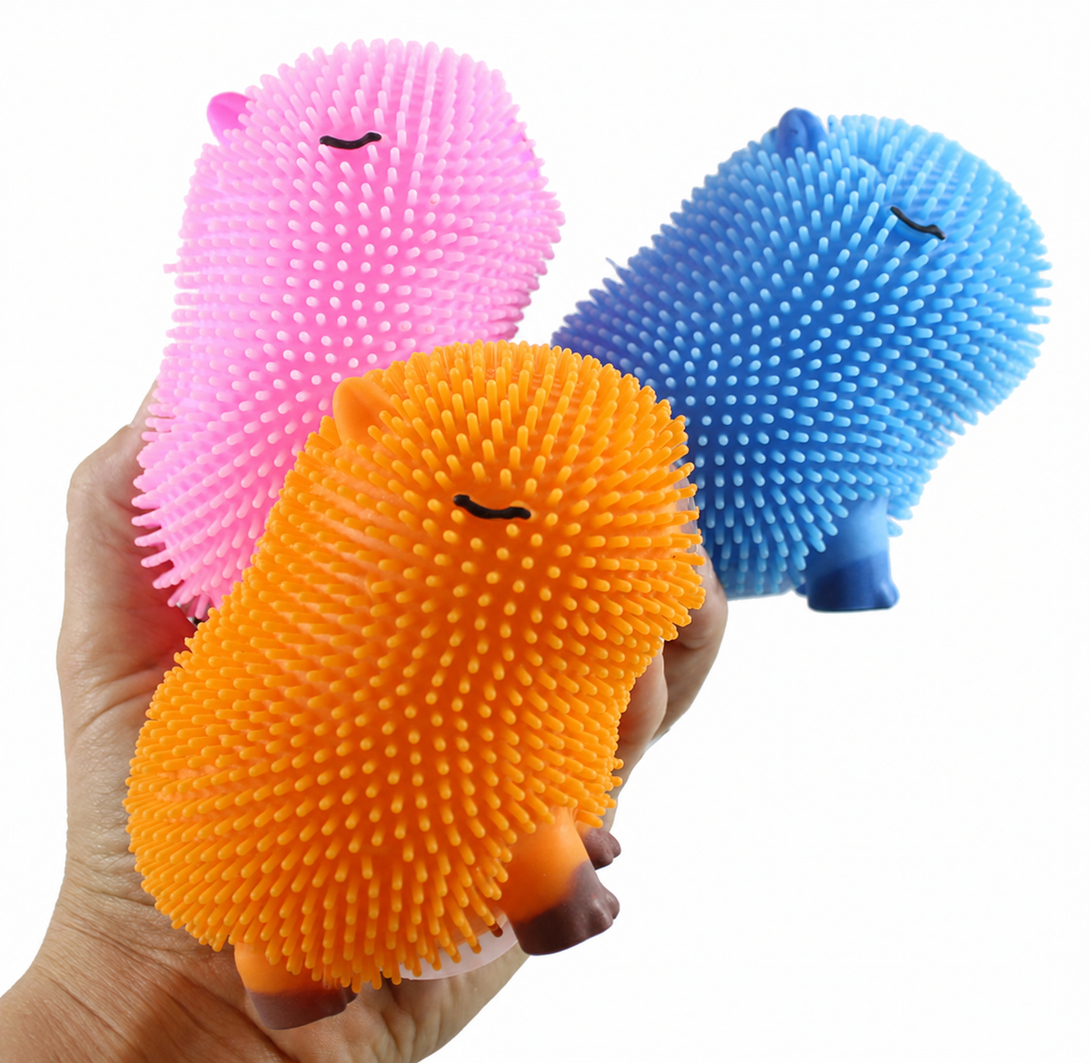 Capybara Puffer Ball Fidget Toy - Soft Textured Sensory Stress Relief Toy