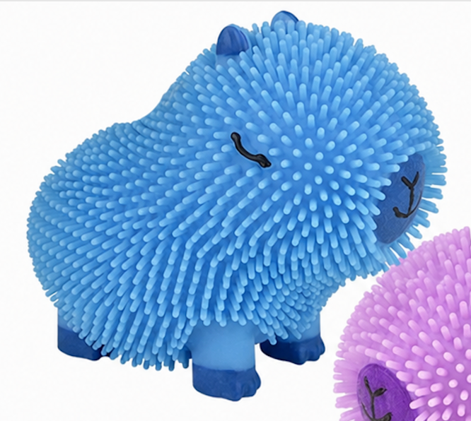 Capybara Puffer Ball Fidget Toy - Soft Textured Sensory Stress Relief Toy