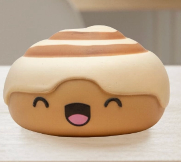 Cinnamon Roll Squishy Stress Relief Toy, Unisex Relaxation Item for Ages 4+, Classic Novelty Hobby Accessory