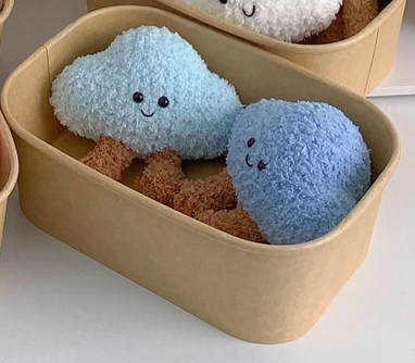 Crochet Cloud Keychain