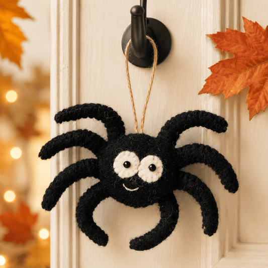 Cute Black Felt Spider Hanging Ornament - Hiitzchrissy's Eclectic Fun Finds