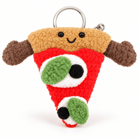 Cute Plush Pizza Keychain & Bag Charm - Hiitzchrissy's Eclectic Fun Finds