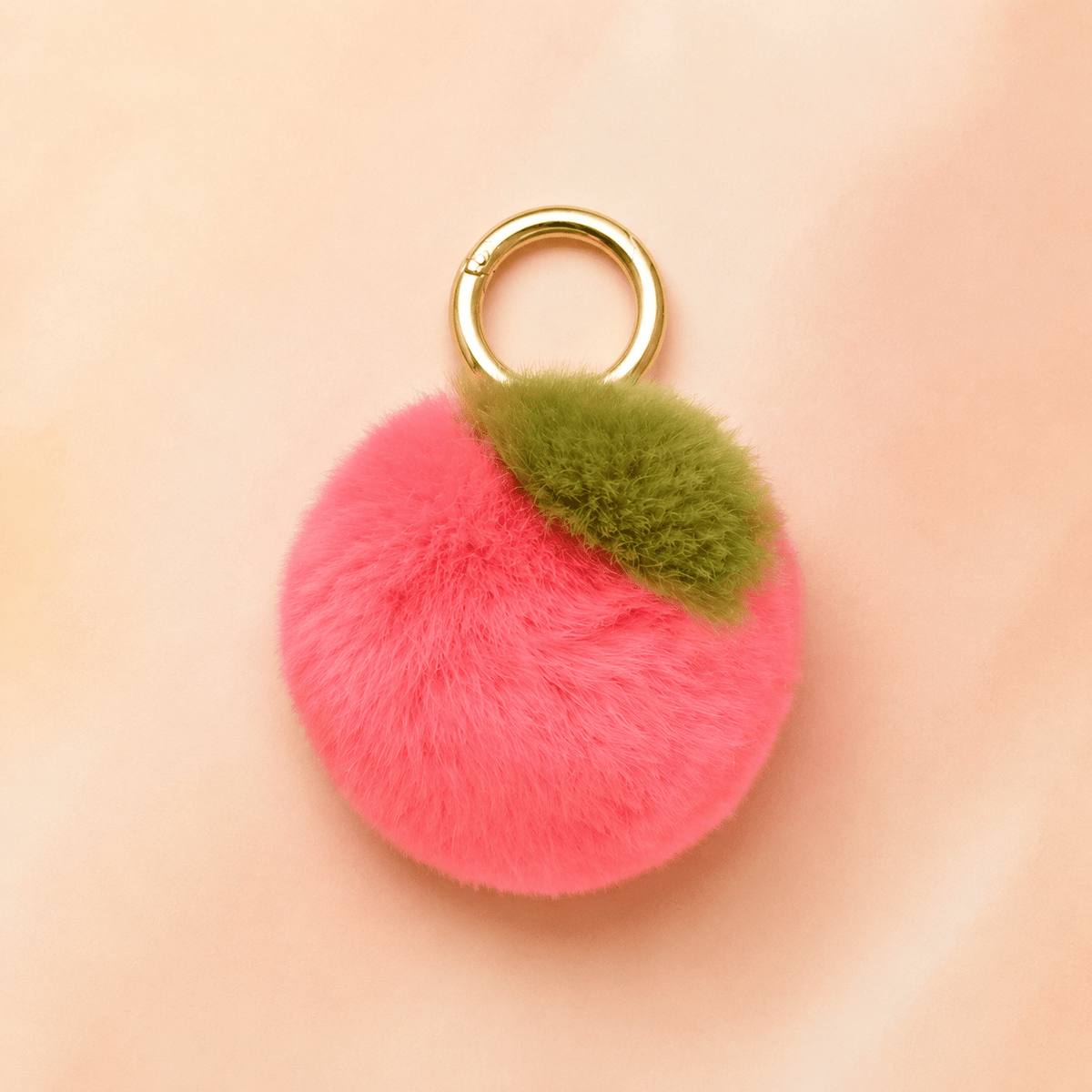 Fluffy Peach Keychain - Hiitzchrissy's Eclectic Fun Finds