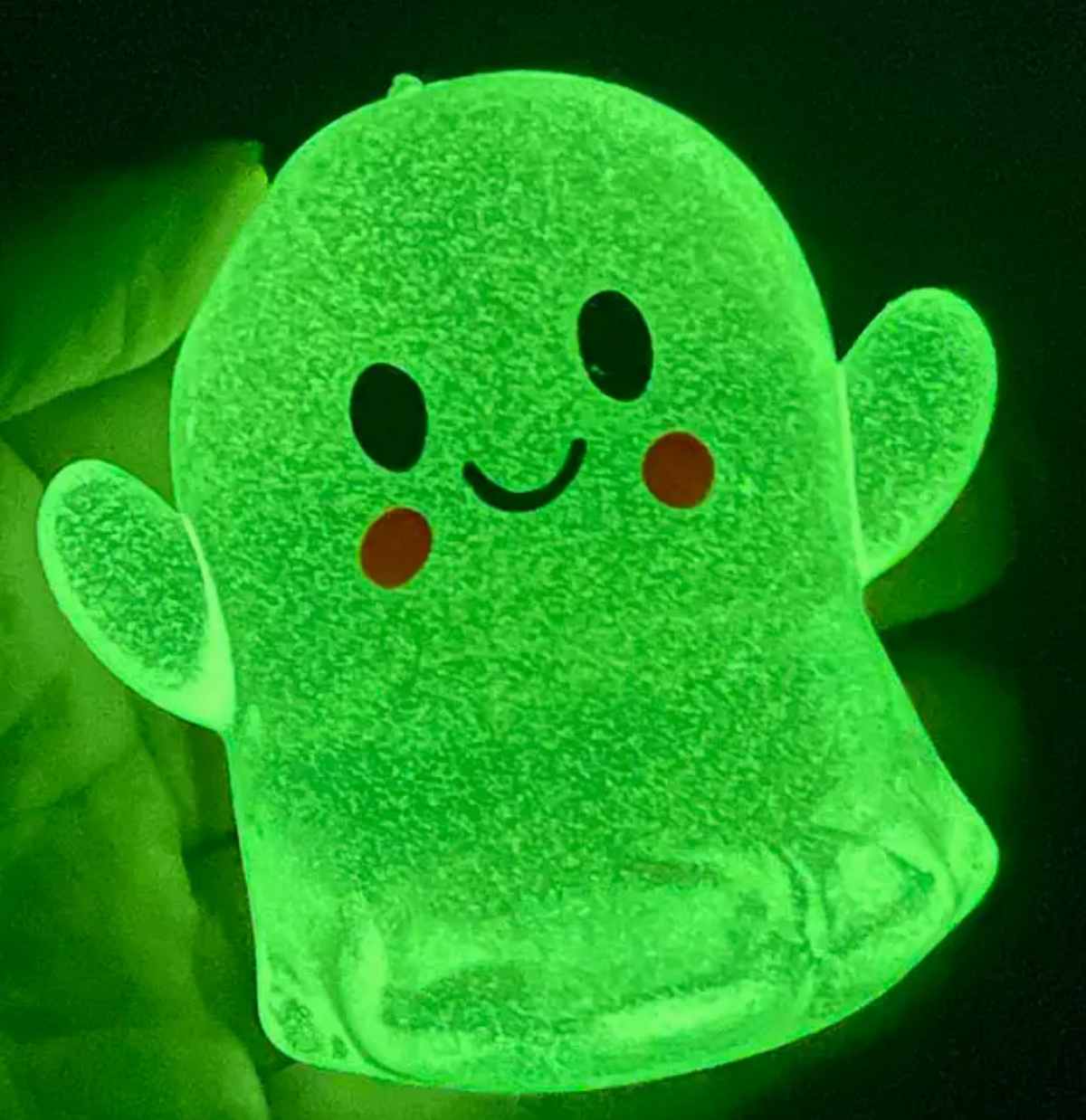 Glow-in-the-Dark Ghost Shape Kawaii Squishy - Spooky Cute Jelly-Like Decompression Squeeze, Glow-in-the-Dark, Sensory Friendly Fidget Toy for 4+ Years, Stress & Anxiety Relief, Collectible Gift Idea