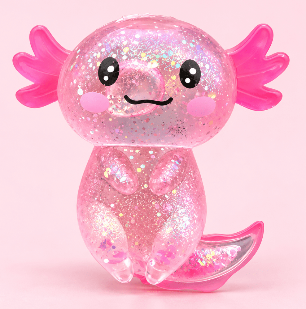 Glitter Axolotl Sugar Squishy - Hiitzchrissy's Eclectic Fun Finds