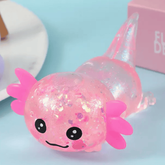 Glitter Galaxy Axolotl Sugar Squishy - Hiitzchrissy's Eclectic Fun Finds
