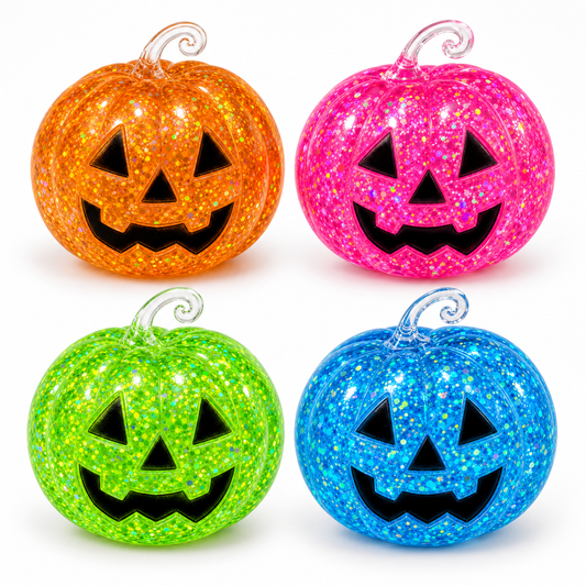 Halloween Glitter Pumpkin Squishy - Hiitzchrissy's Eclectic Fun Finds