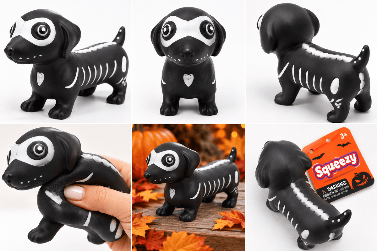 Halloween Skeleton Dog Squishy Toy - Hiitzchrissy's Eclectic Fun Finds