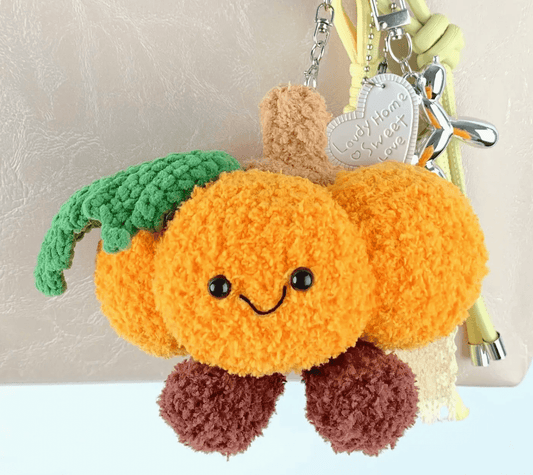 Handmade Crochet Pumpkin Keychain - Hiitzchrissy's Eclectic Fun Finds