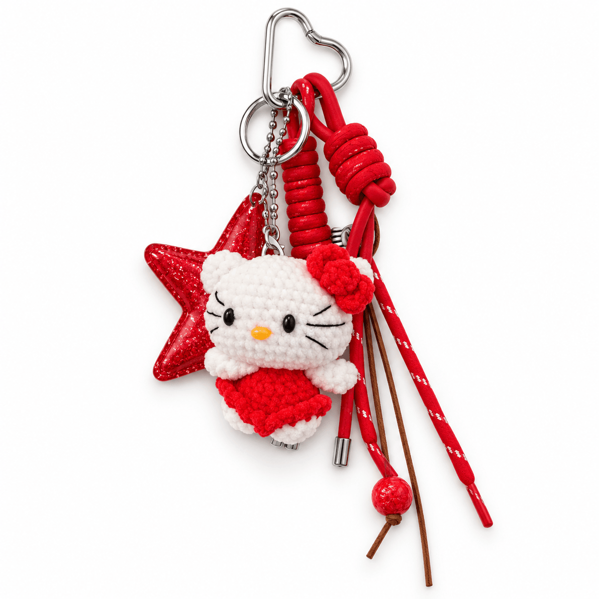 Hello Kitty Crochet-Style Bag Charm and Keychain - Hiitzchrissy's Eclectic Fun Finds