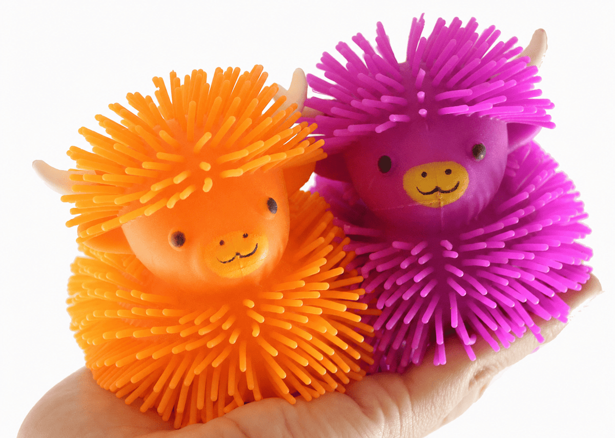 Highland Cow Stretchy Farm Animal Puffer Ball - Hiitzchrissy's Eclectic Fun Finds