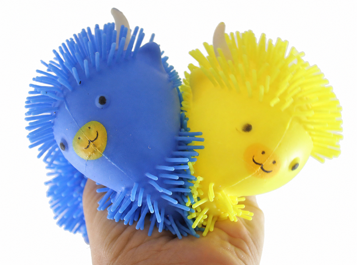 Highland Cow Stretchy Farm Animal Puffer Ball - Random Color, Soft Squishy Sensory Fidget Stress Relief Toy
