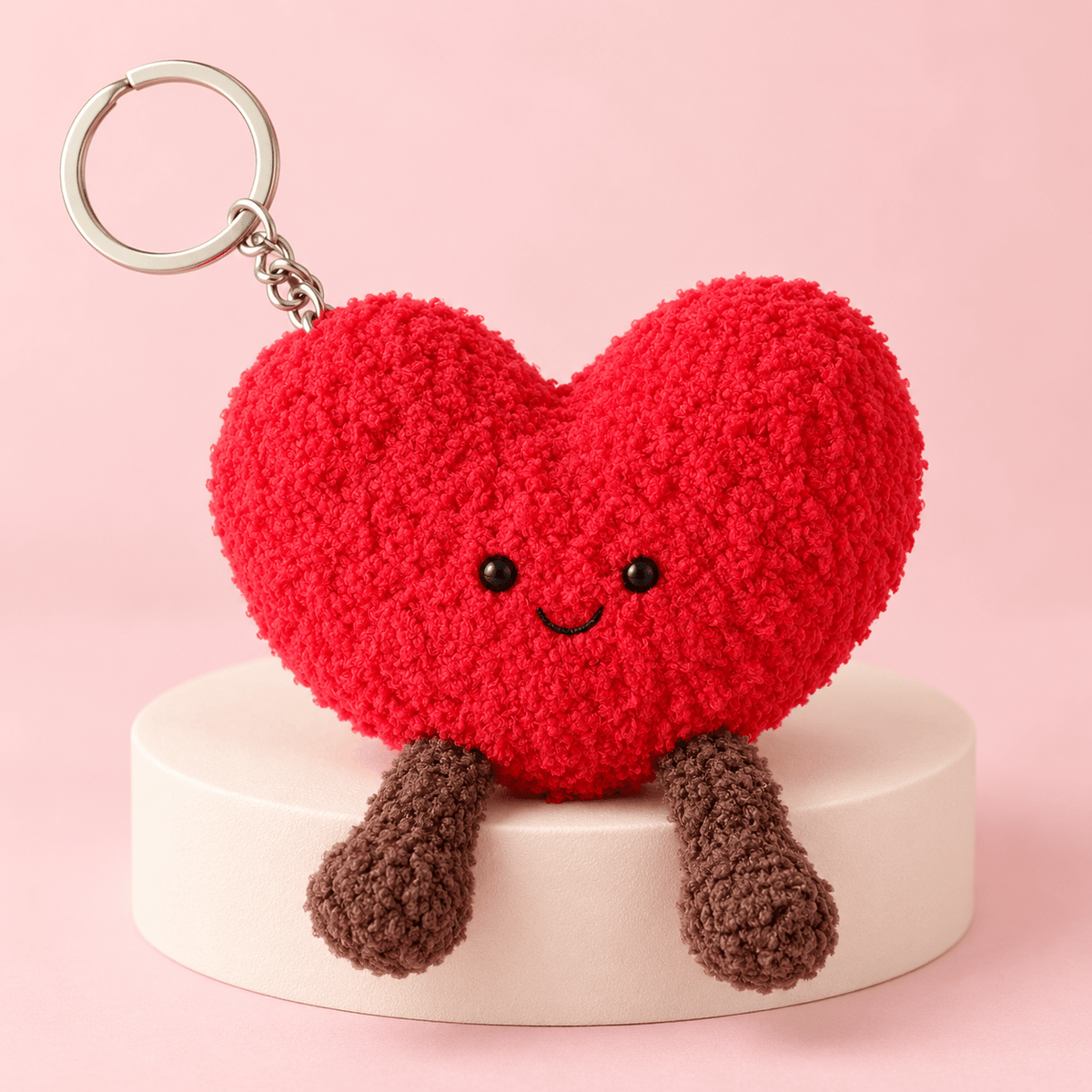Kawaii Heart Plush Keychain - Hiitzchrissy's Eclectic Fun Finds