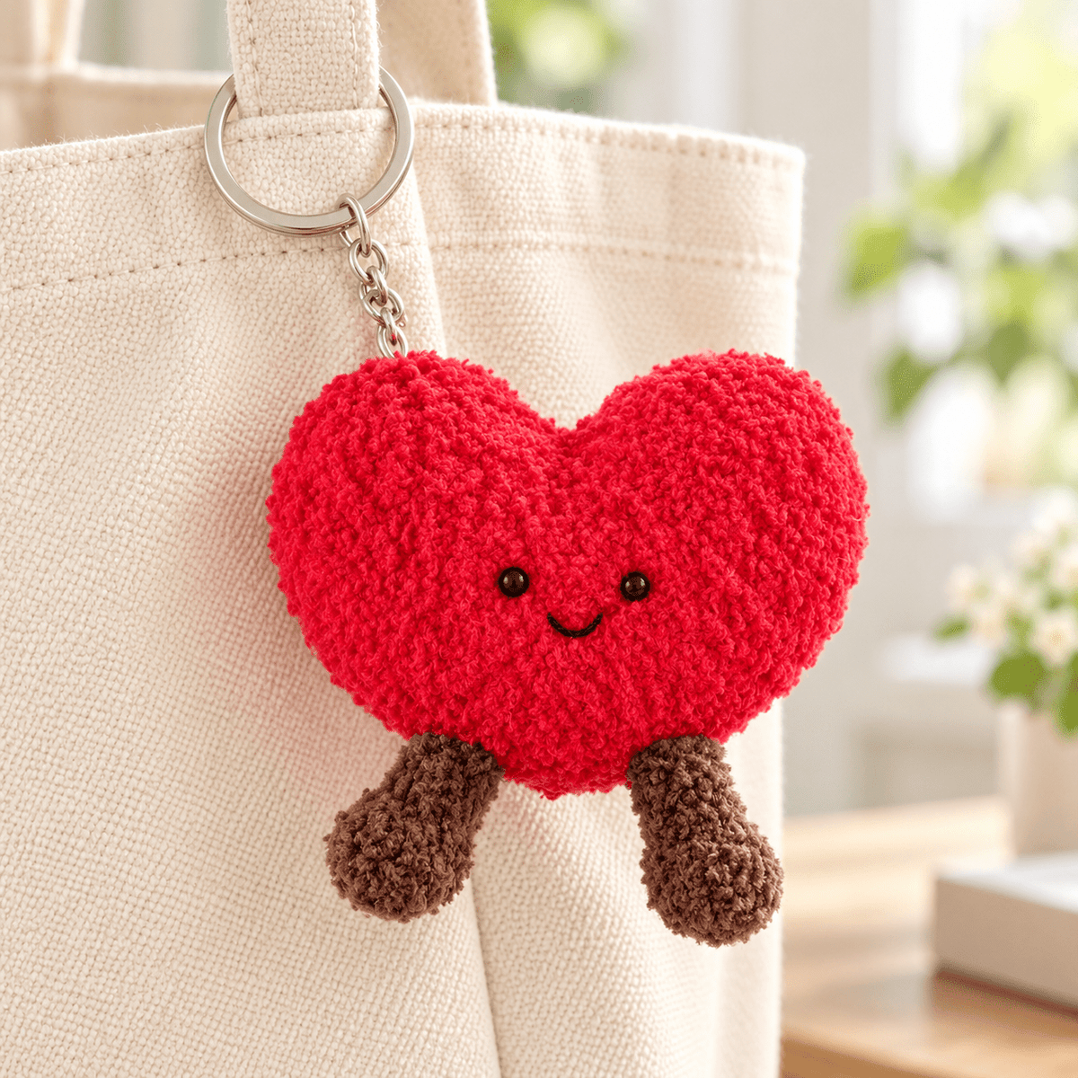 Kawaii Heart Plush Keychain - Hiitzchrissy's Eclectic Fun Finds