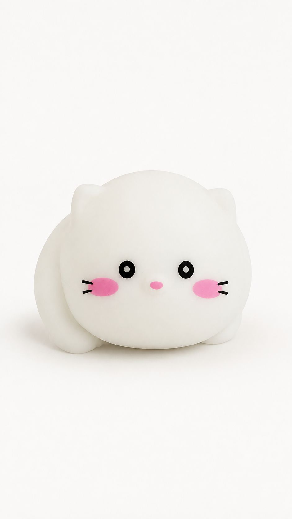 Kawaii White Cat Squishy – Cute Kitty Stress Ball Sensory Fidget Toy