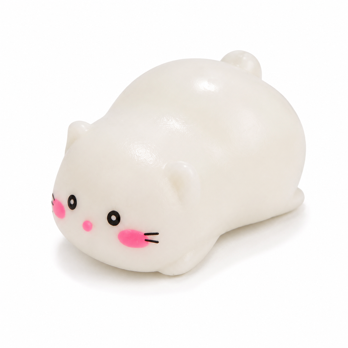 Kawaii White Cat Squishy – Cute Kitty Stress Ball Sensory Fidget Toy