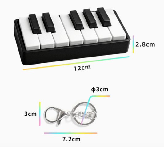 Mini Piano Keyboard Keychain - Hiitzchrissy's Eclectic Fun Finds