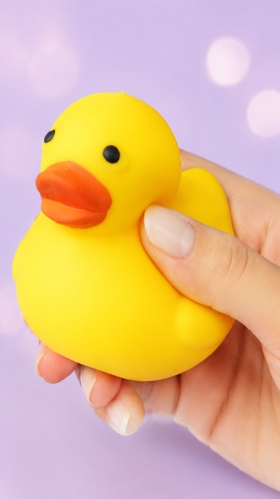 Yellow Duck Squishy Stress Ball – Cute Rubber Duck Sensory Fidget Toy