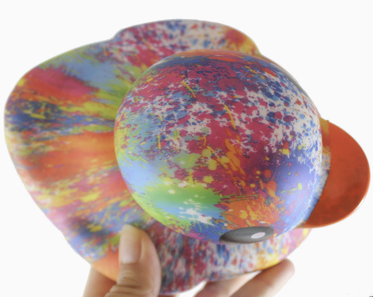 Jumbo Rainbow Splatter Rubber Duck