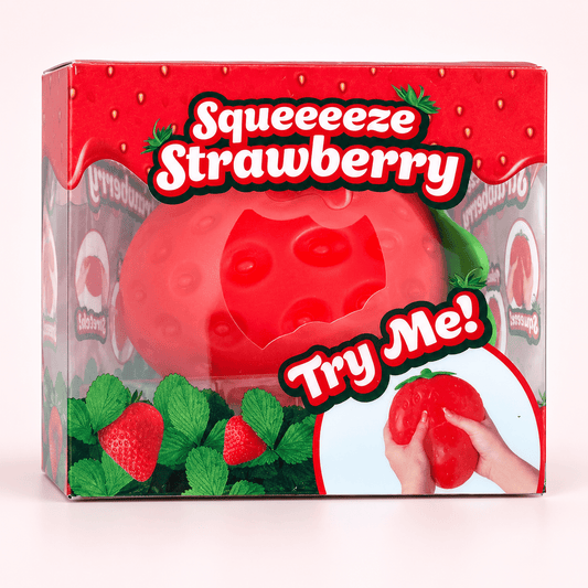 Squeeeeze Strawberry Squishy Sensory Toy – Stretchy Fruit Fidget - Hiitzchrissy's Eclectic Fun Finds