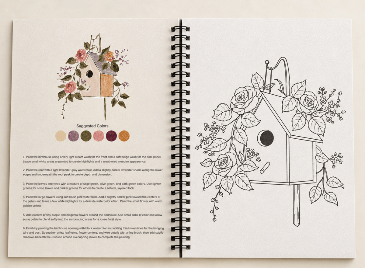 Watercolor Painting Bundle – Beginner Workbook, Paint Set and 6 Brushes - Hiitzchrissy's Eclectic Fun Finds
