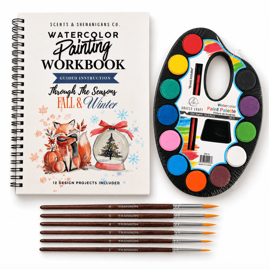 Watercolor Painting Bundle – Beginner Workbook, Paint Set and 6 Brushes - Hiitzchrissy's Eclectic Fun Finds
